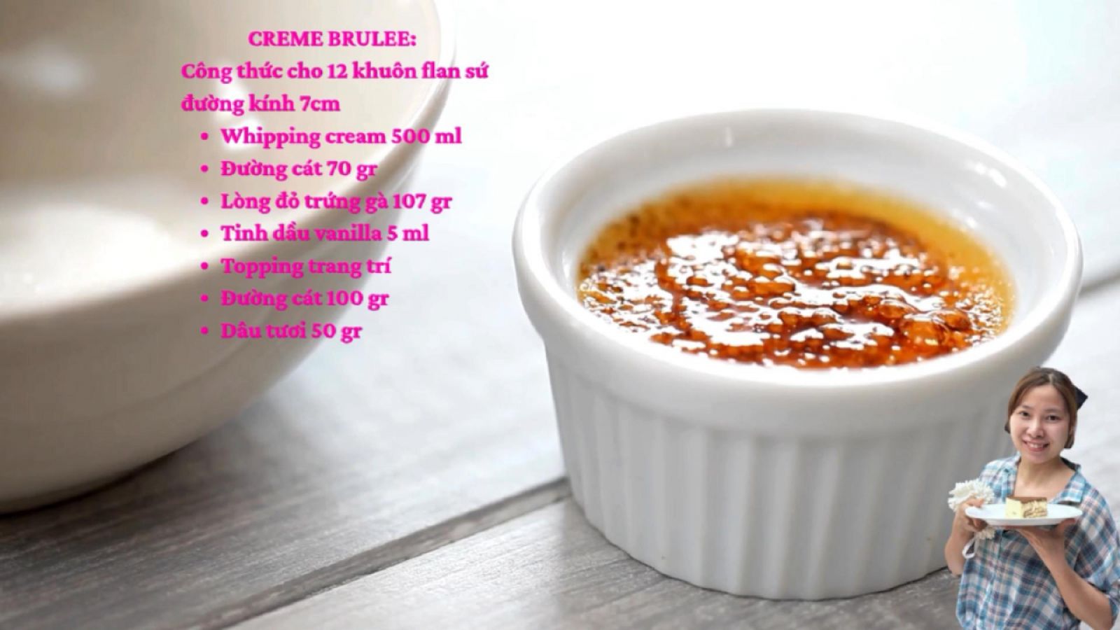 Cách làm bánh Cream Brulee kiểu Pháp